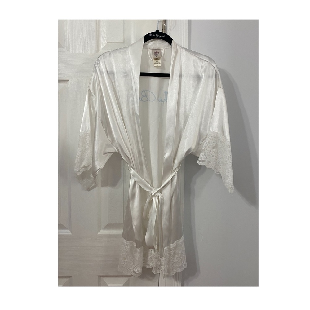 Satin bridal robe